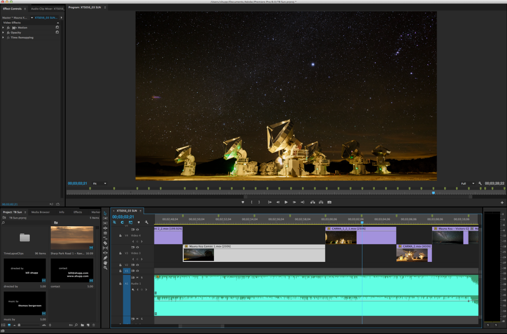 Editing "the Watchers" in Premiere Pro